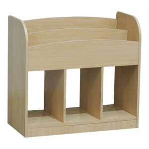 pilaster designs wood tobler cubby bookcase with magazine storage in natural