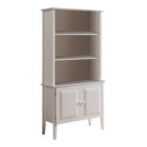 pilaster designs daren contemporary wood bookcase with doors in white