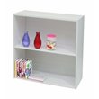 Pilaster Designs Darrin 2-tier Open Shelf Bookcase Storage Organizer in White