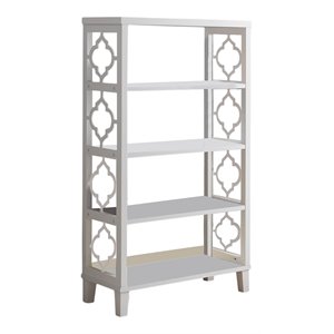 pilaster designs ardsley 5-tier contemporary wood etagere bookcase in white