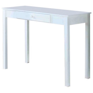 gracelyn contemporary wood writing desk with storage drawer in white