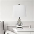Lalia Home Glass Kissy Pear Table Lamp in Chrome with White Shade