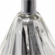 Lalia Home Glass Kissy Pear Table Lamp in Chrome with White Shade