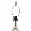 Lalia Home Glass Kissy Pear Table Lamp in Chrome with White Shade