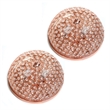 Elegant Designs Crystal 2 Light Flush Mounting Ceiling Light 2 Pack in Rose Gold