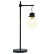 Lalia Home Metal 1 Light Beacon Table Lamp in Black with Clear Shade
