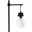 Lalia Home Metal 1 Light Beacon Table Lamp in Black with Clear Shade