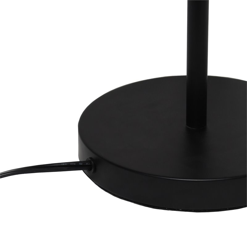 Lalia Home Metal 1 Light Beacon Table Lamp in Black with Clear Shade