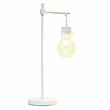 Lalia Home Metal 1 Light Beacon Table Lamp in White with Clear Shade