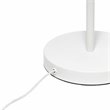 Lalia Home Metal 1 Light Beacon Table Lamp in White with Clear Shade