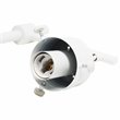 Lalia Home Metal 1 Light Beacon Table Lamp in White with Clear Shade