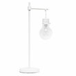 Lalia Home Metal 1 Light Beacon Table Lamp in White with Clear Shade