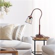 Lalia Home Metal Rustic Caged Shade Table Lamp in Red Bronze