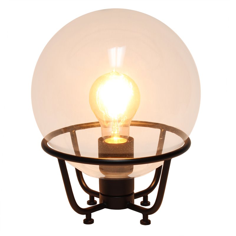 Lalia Home Metal Old World Global Table Lamp in Matte Black