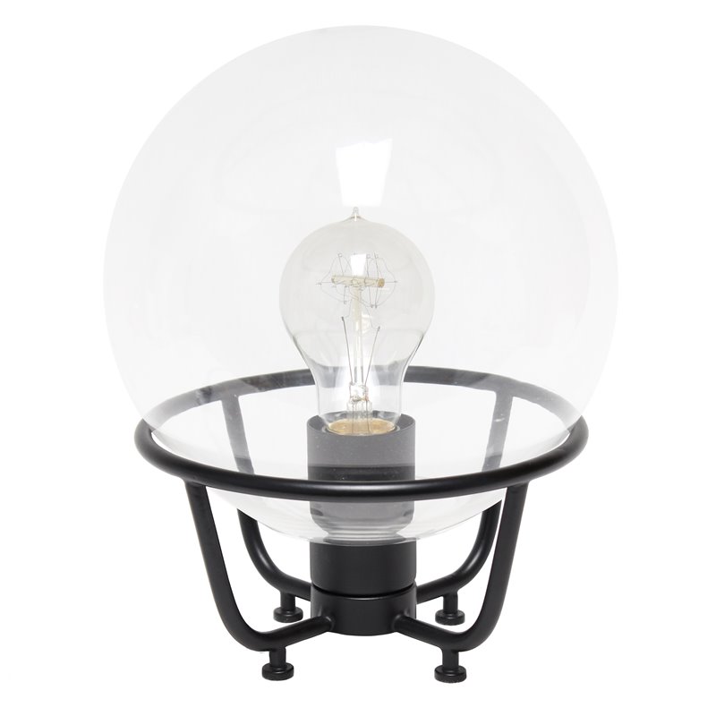 Lalia Home Metal Old World Global Table Lamp in Matte Black