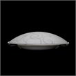 Simple Designs Glass Round Scroll Swirl Flush Mount Ceiling Light in White
