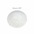 Simple Designs Glass Round Scroll Swirl Flush Mount Ceiling Light in White