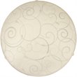 Simple Designs Glass Round Scroll Swirl Flush Mount Ceiling Light in White