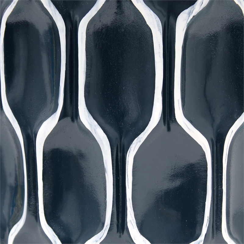 Lalia Home Resin Moroccan Table Lamp in Blue with White Shade