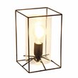 Lalia Home Metal Framed Table Lamp in Black with Clear Shade