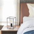 Lalia Home Metal Framed Table Lamp in Black with Clear Shade