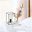 Lalia Home Metal Framed Table Lamp in Black with Clear Shade