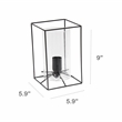 Lalia Home Metal Framed Table Lamp in Black with Clear Shade