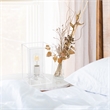 Lalia Home Metal Framed Table Lamp in White with Clear Shade