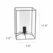 Lalia Home Metal Framed Table Lamp in Black with Clear Shade