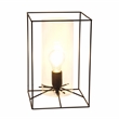 Lalia Home Metal Framed Table Lamp in Black with Clear Shade