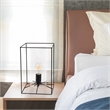 Lalia Home Metal Framed Table Lamp in Black with Clear Shade