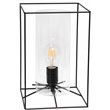 Lalia Home Metal Framed Table Lamp in Black with Clear Shade