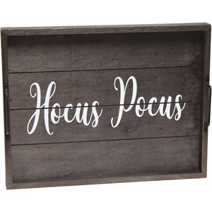 Elegant Designs &quotHocus Pocus&quot 15&quot x 12&quot Serving Tray w/ Handles in Black Wash