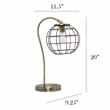 Lalia Home Metal Arched Cage Table Lamp in Antique Brass
