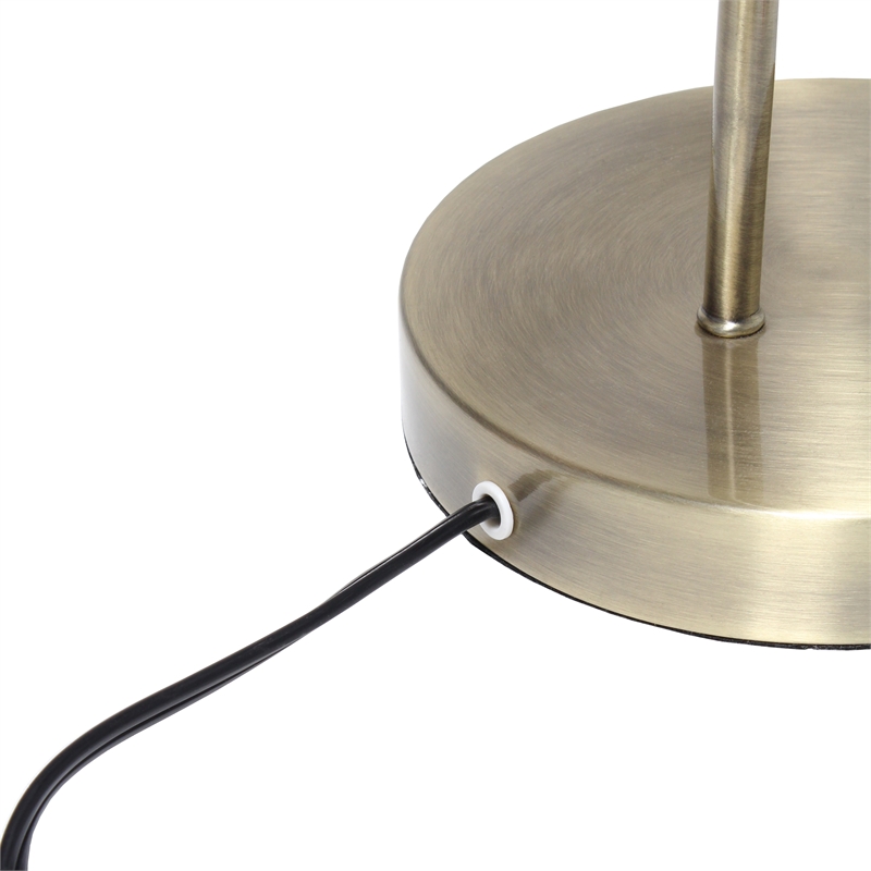 Lalia Home Metal Arched Cage Table Lamp in Antique Brass