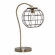 Lalia Home Metal Arched Cage Table Lamp in Antique Brass