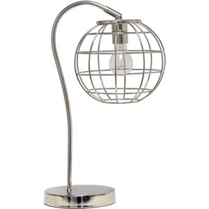 lalia home metal arched cage table lamp in antique brass