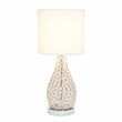 Elegant Designs Crystal Elipse Pinned Accent Table Lamp in Chrome