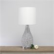 Elegant Designs Crystal Elipse Pinned Accent Table Lamp in Chrome