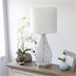 Elegant Designs Crystal Elipse Pinned Accent Table Lamp in Chrome