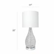 Elegant Designs Crystal Elipse Pinned Accent Table Lamp in Chrome