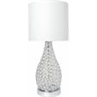 Elegant Designs Crystal Elipse Pinned Accent Table Lamp in Chrome