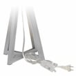 Simple Designs Wood Interlocked Triangle Table Lamp in Gray with Black Shade