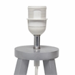 Simple Designs Wood Interlocked Triangle Table Lamp in Gray with Black Shade