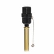 Simple Designs Metal Tapered Table Lamp in Gold with Polka Dot Shade