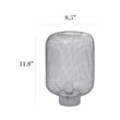 Simple Designs Metal Mesh Industrial Table Lamp in Gray