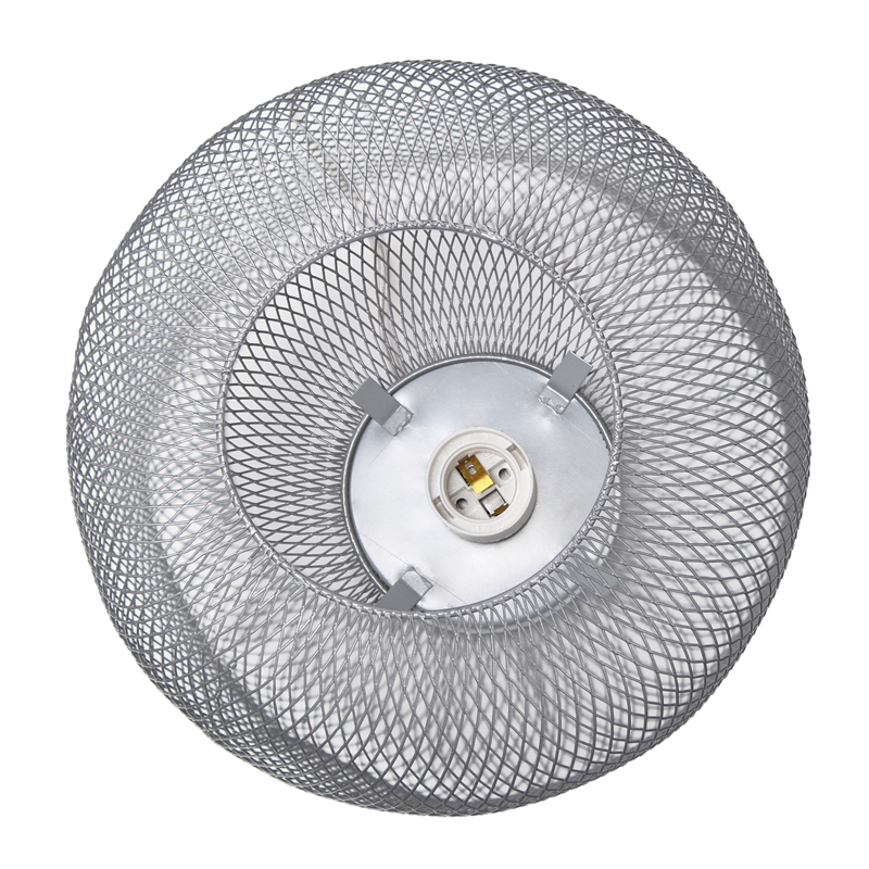Simple Designs Metal Mesh Industrial Table Lamp in Gray