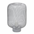 Simple Designs Metal Mesh Industrial Table Lamp in Gray