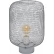 Simple Designs Metal Mesh Industrial Table Lamp in Gray