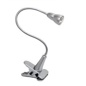 simple designs plastic gooseneck clip led desk lamp in silver
